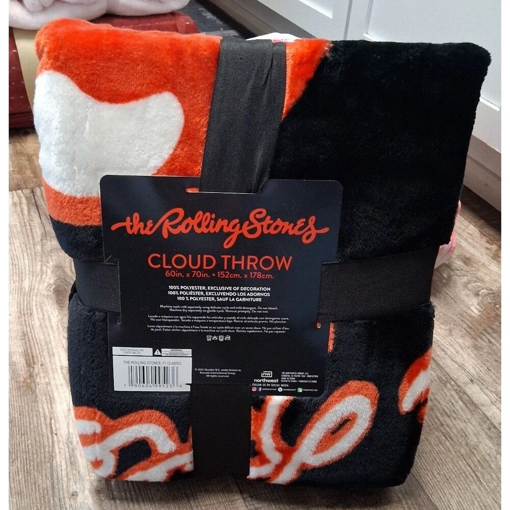 NEW! The Rolling Stones Cloud Throw Blanket, 60
